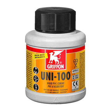 GRIFFON UNI-100XT PVC-U lepak 250 ml sa četkicom za lepljenje PVC-U cevi i fitinga